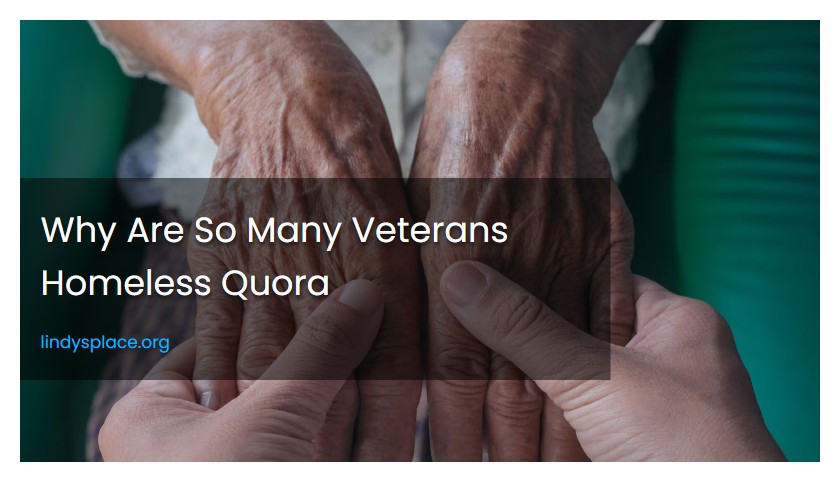 Why Are So Many Veterans Homeless Quora